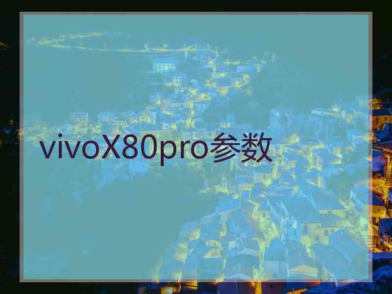 vivoX80pro参数