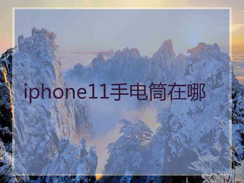 iphone11手电筒在哪