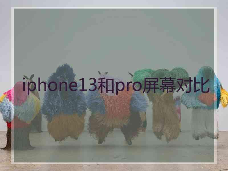 iphone13和pro屏幕对比