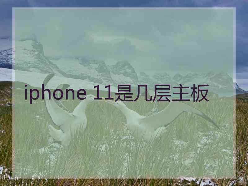 iphone 11是几层主板