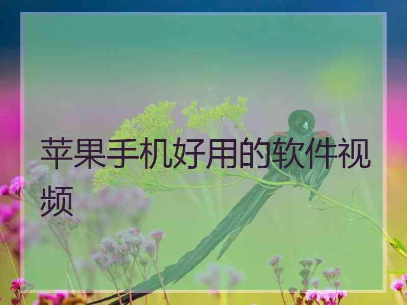 苹果手机好用的软件视频