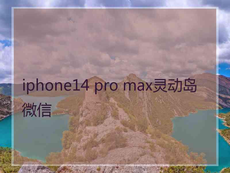 iphone14 pro max灵动岛微信