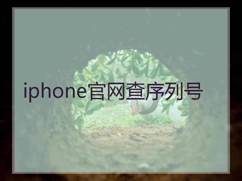 iphone官网查序列号