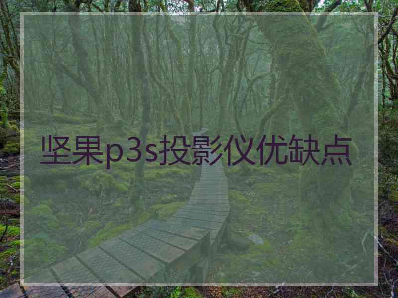 坚果p3s投影仪优缺点