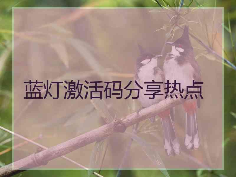 蓝灯激活码分享热点