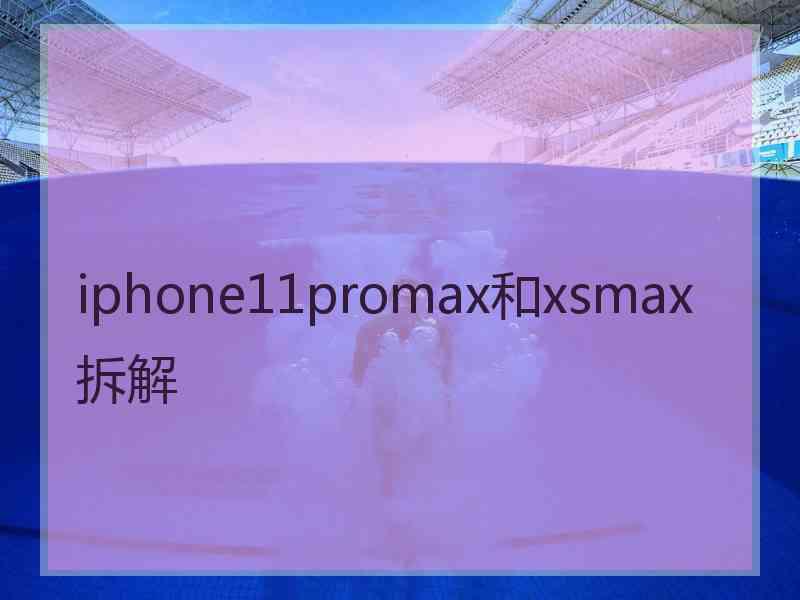 iphone11promax和xsmax拆解