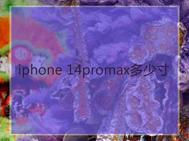 iphone 14promax多少寸