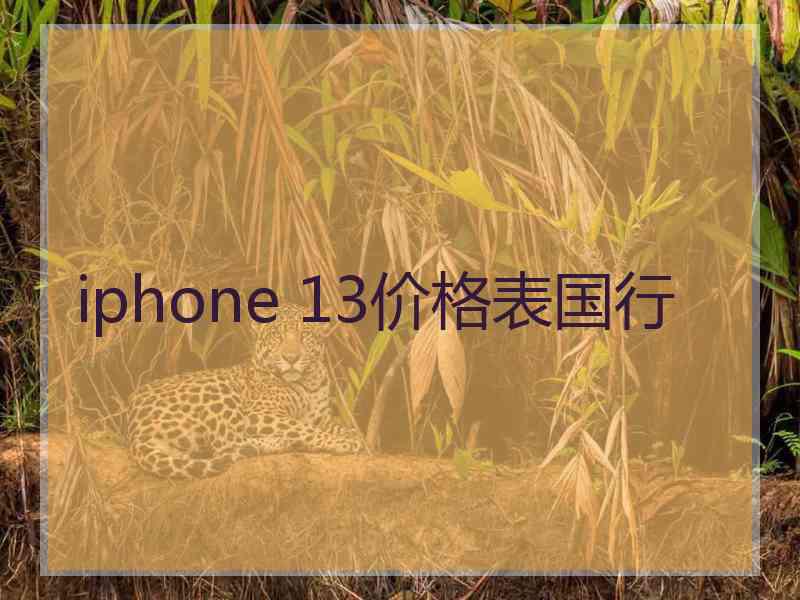 iphone 13价格表国行