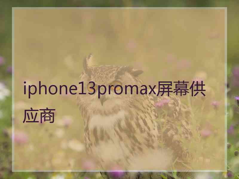 iphone13promax屏幕供应商