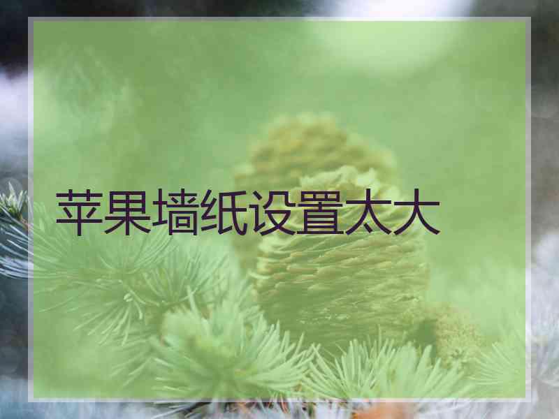 苹果墙纸设置太大