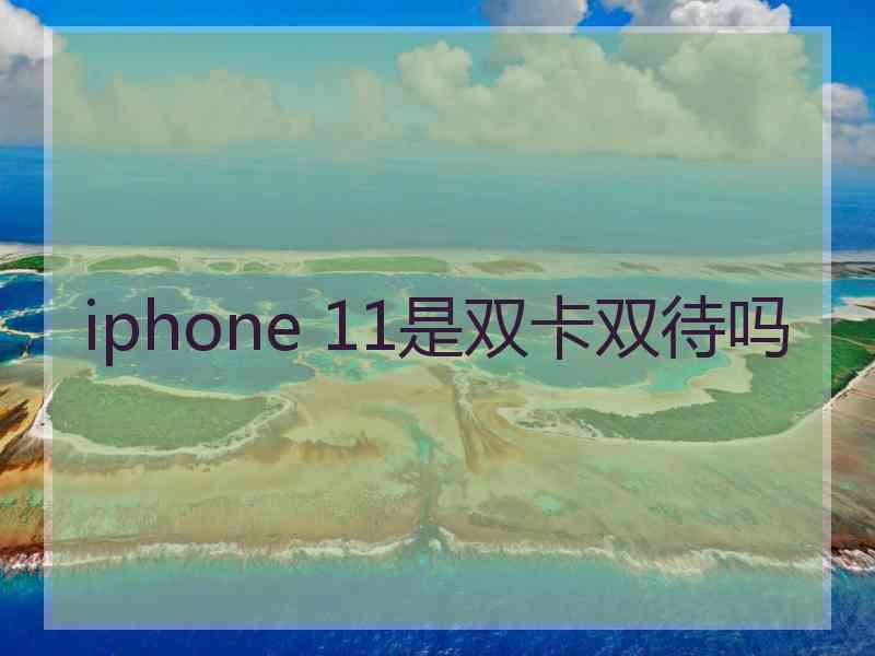 iphone 11是双卡双待吗