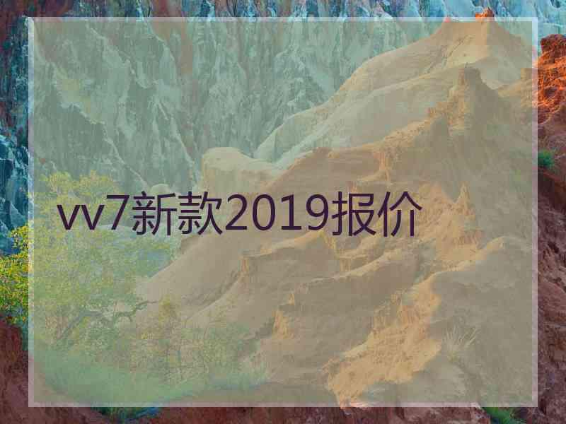 vv7新款2019报价