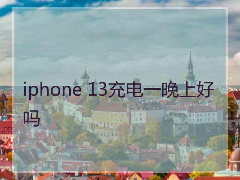 iphone 13充电一晚上好吗