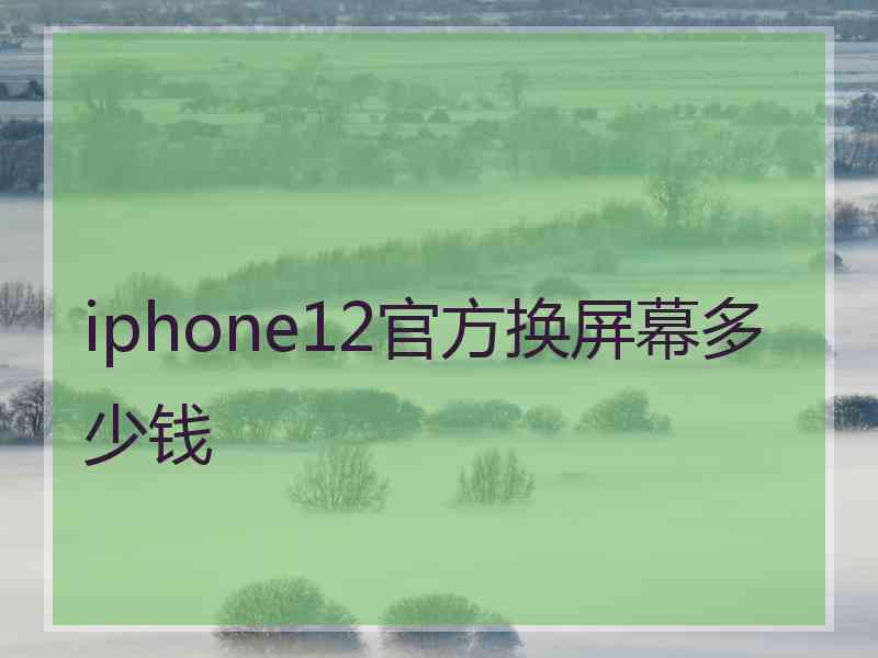 iphone12官方换屏幕多少钱