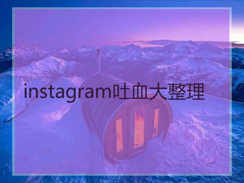 instagram吐血大整理