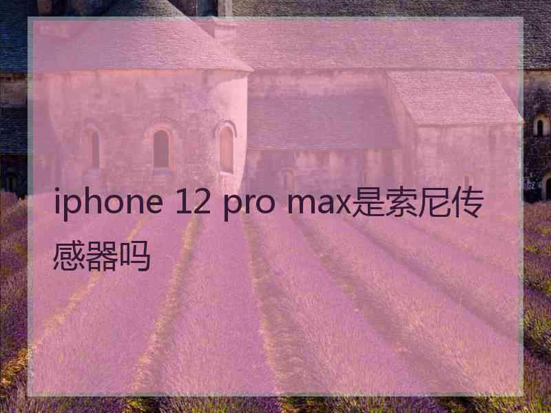 iphone 12 pro max是索尼传感器吗