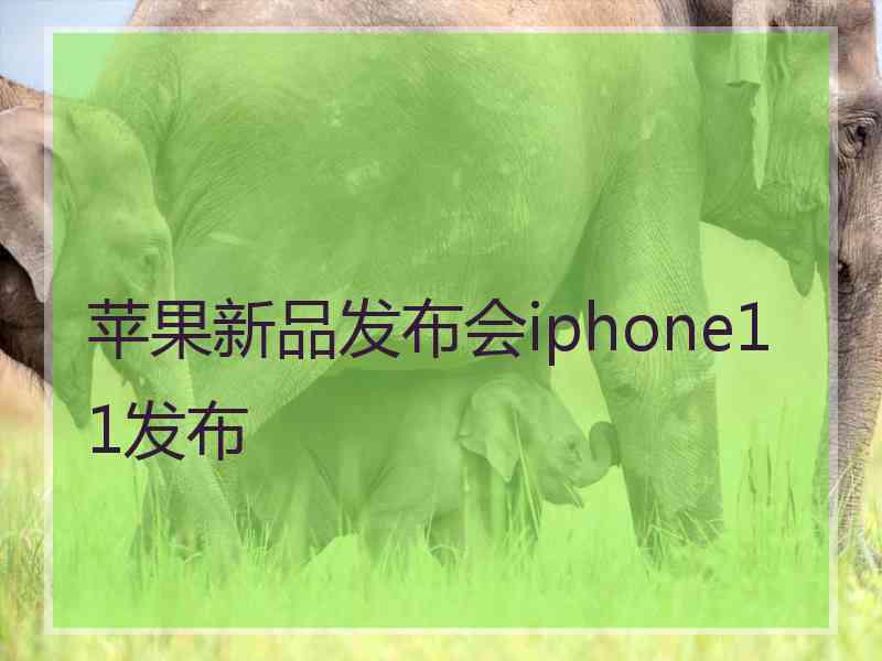 苹果新品发布会iphone11发布