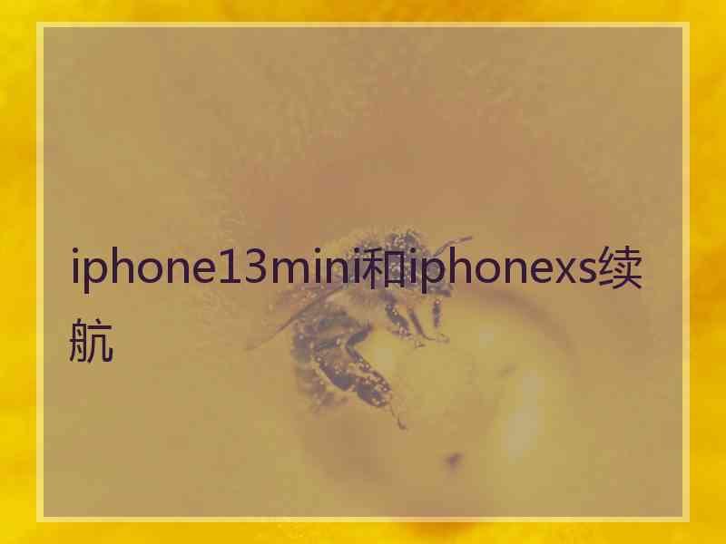 iphone13mini和iphonexs续航