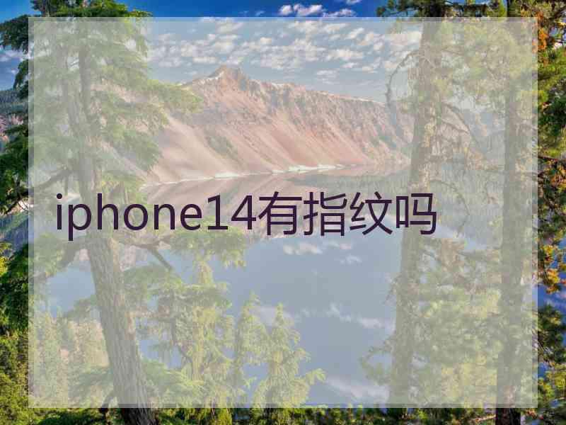 iphone14有指纹吗