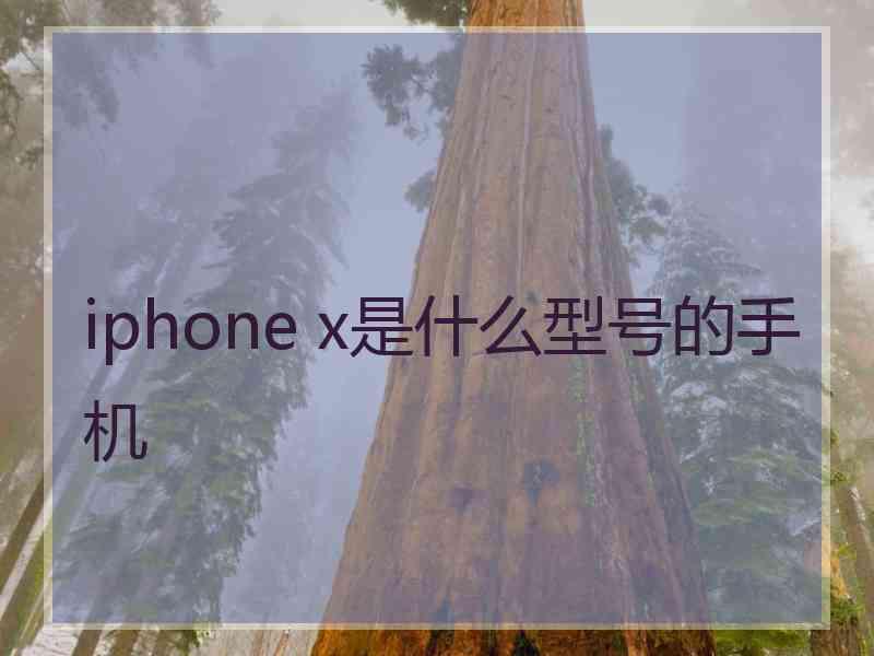 iphone x是什么型号的手机