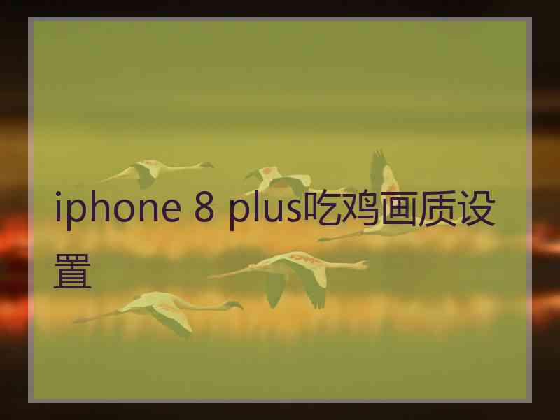 iphone 8 plus吃鸡画质设置