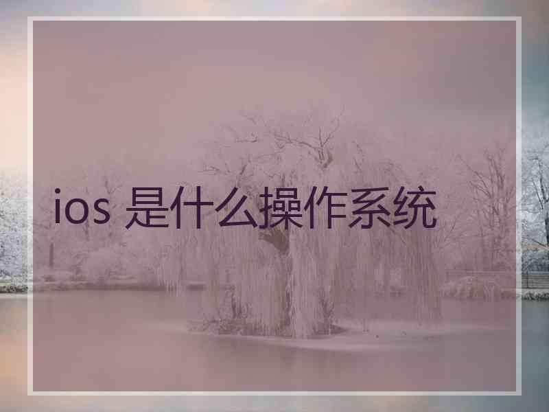 ios 是什么操作系统