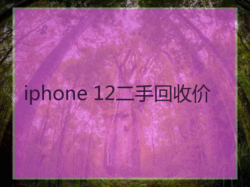 iphone 12二手回收价