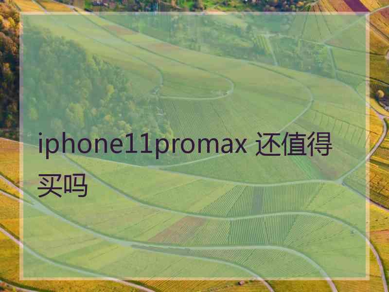 iphone11promax 还值得买吗