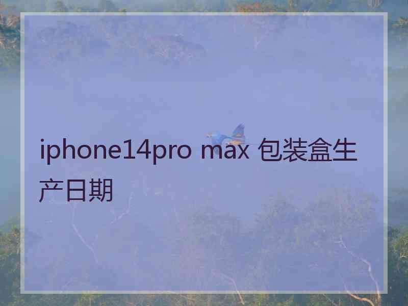 iphone14pro max 包装盒生产日期