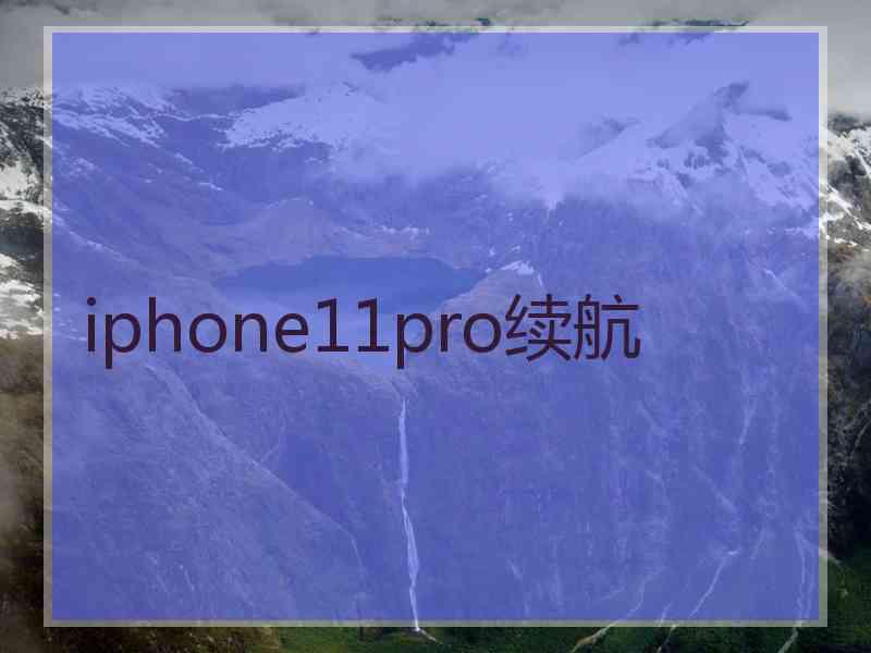 iphone11pro续航