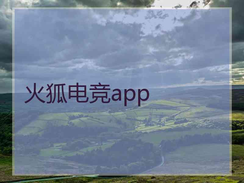 火狐电竞app