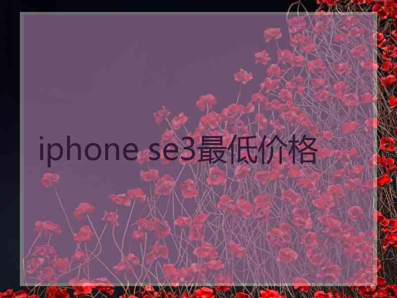 iphone se3最低价格