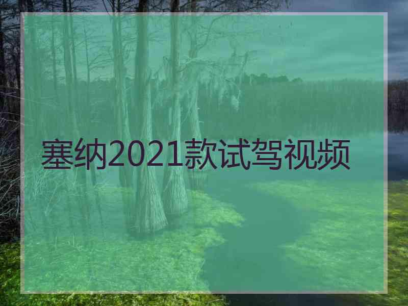 塞纳2021款试驾视频