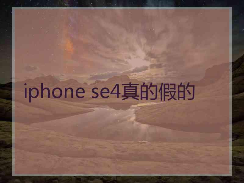 iphone se4真的假的