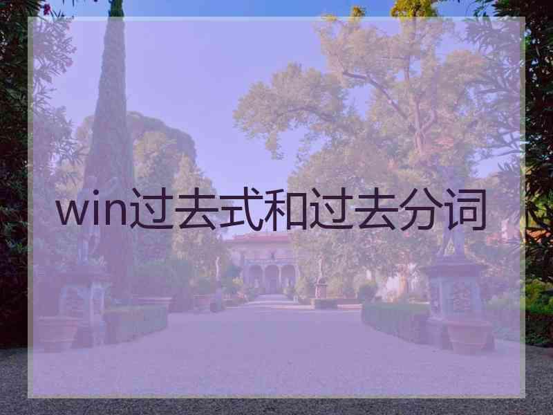 win过去式和过去分词