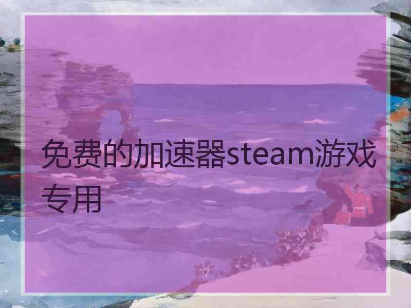 免费的加速器steam游戏专用