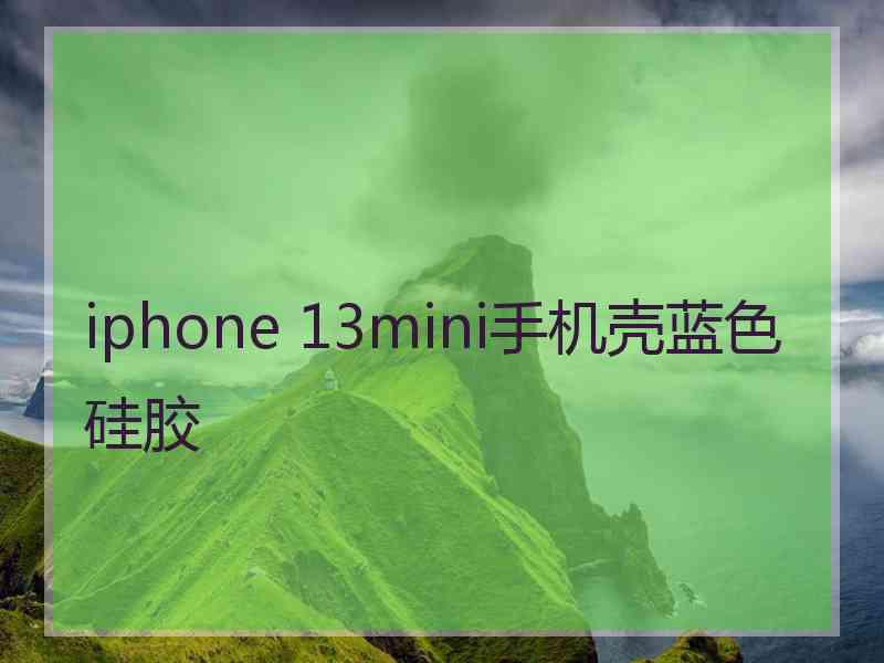 iphone 13mini手机壳蓝色硅胶