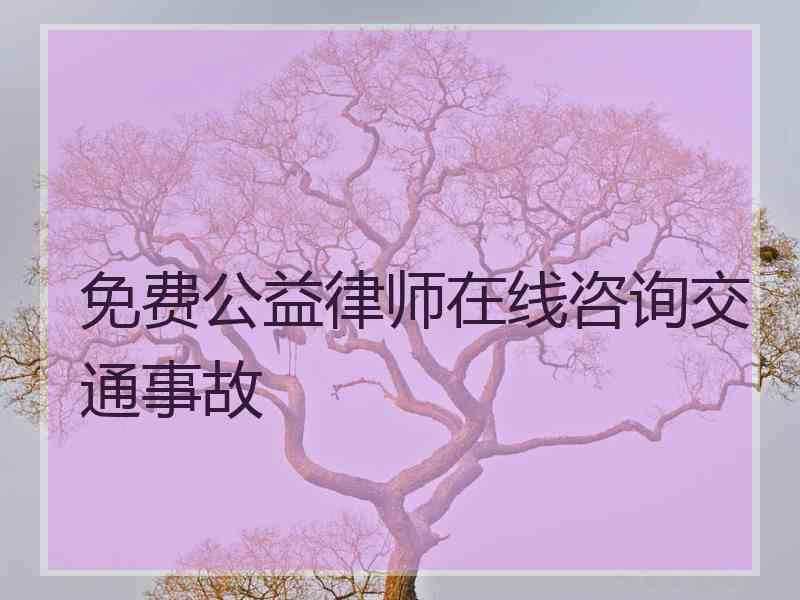 免费公益律师在线咨询交通事故