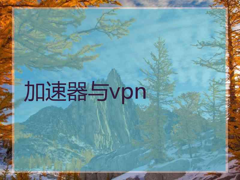 加速器与vpn