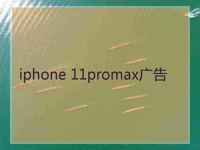 iphone 11promax广告