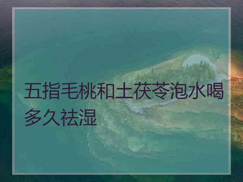 五指毛桃和土茯苓泡水喝多久祛湿