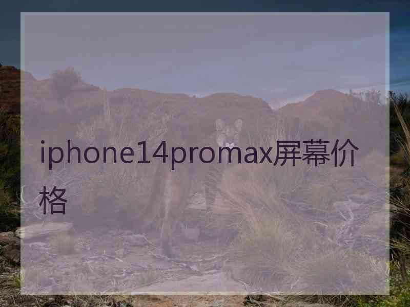 iphone14promax屏幕价格