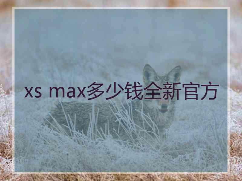 xs max多少钱全新官方