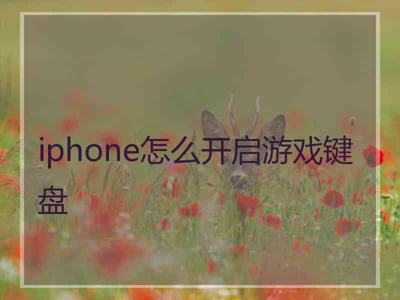 iphone怎么开启游戏键盘