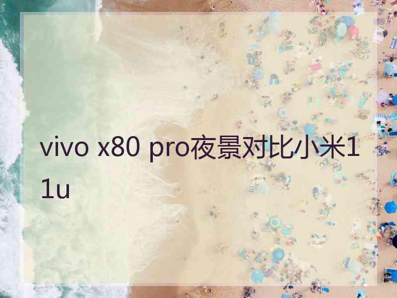 vivo x80 pro夜景对比小米11u