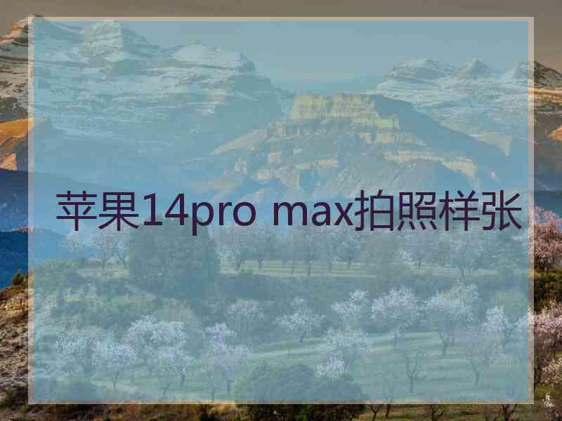 苹果14pro max拍照样张