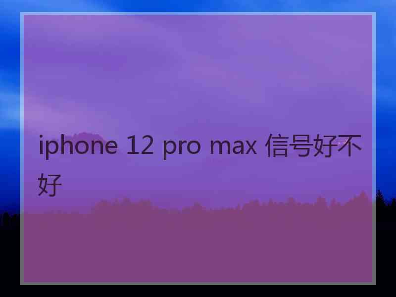 iphone 12 pro max 信号好不好