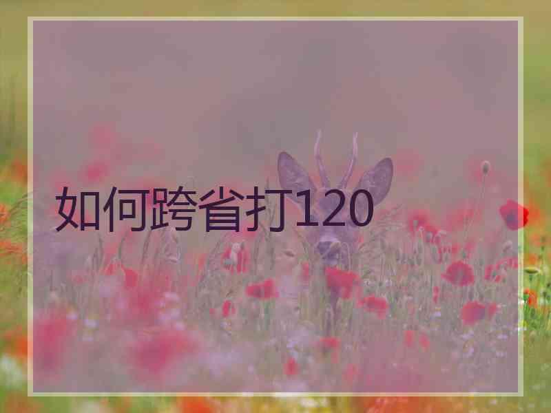 如何跨省打120