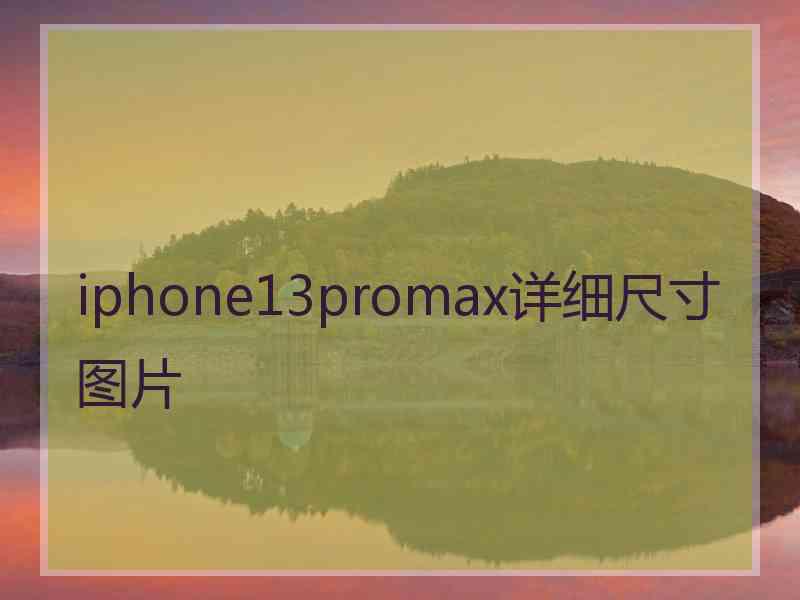 iphone13promax详细尺寸图片