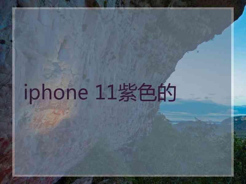 iphone 11紫色的